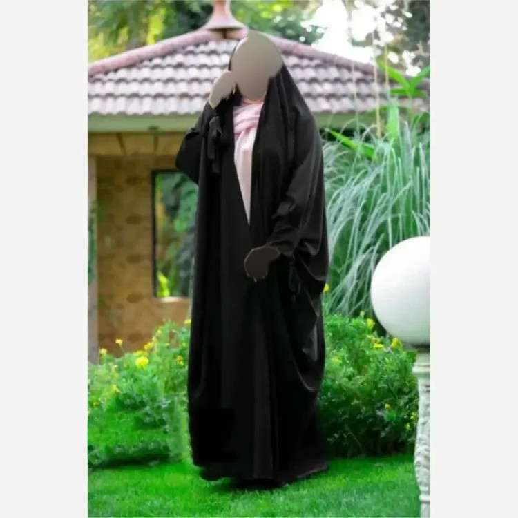 چادر جده پاپیونی مشکی جنس کن کن ندا مروارید سایز 150 تا 170