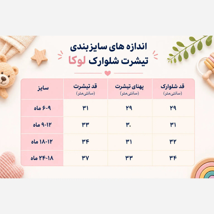 ست تیشرت و شلوارک نوزادی لوکا طرح دایناسور رنگی 6 تا 24 ماه