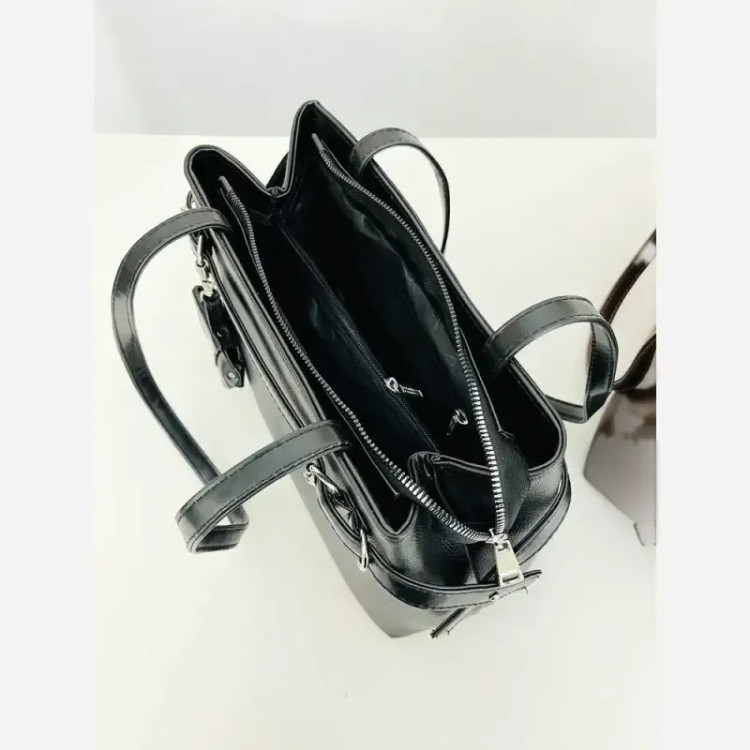 کیف زنانه جادار جنس شرانگ رنگ کرم نسکافه ای شکلاتی مشکی سایز 30 در 20
