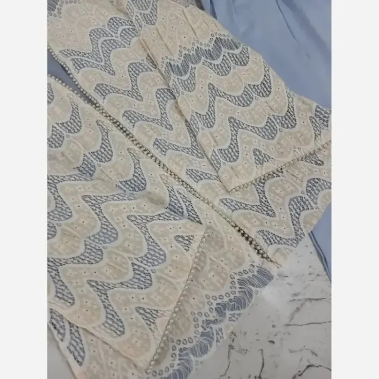 کت و شلوار مجلسی زنانه جنس گیپور دانتل و شلوار مازراتی رنگبندی سایزبندی