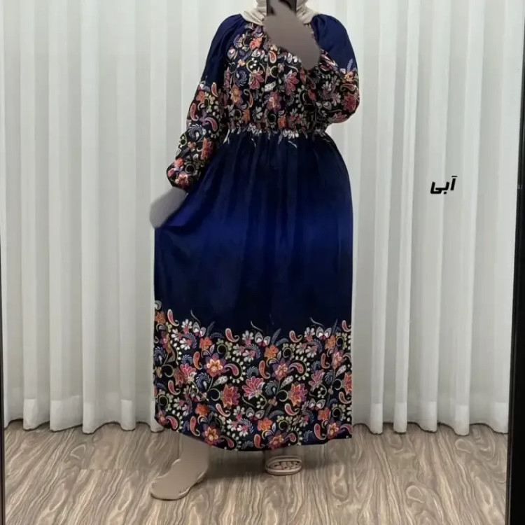 پیراهن ساحلی نخی زنانه فری سایز مدل حاشیه ترمه مناسب سایز 38 تا 50