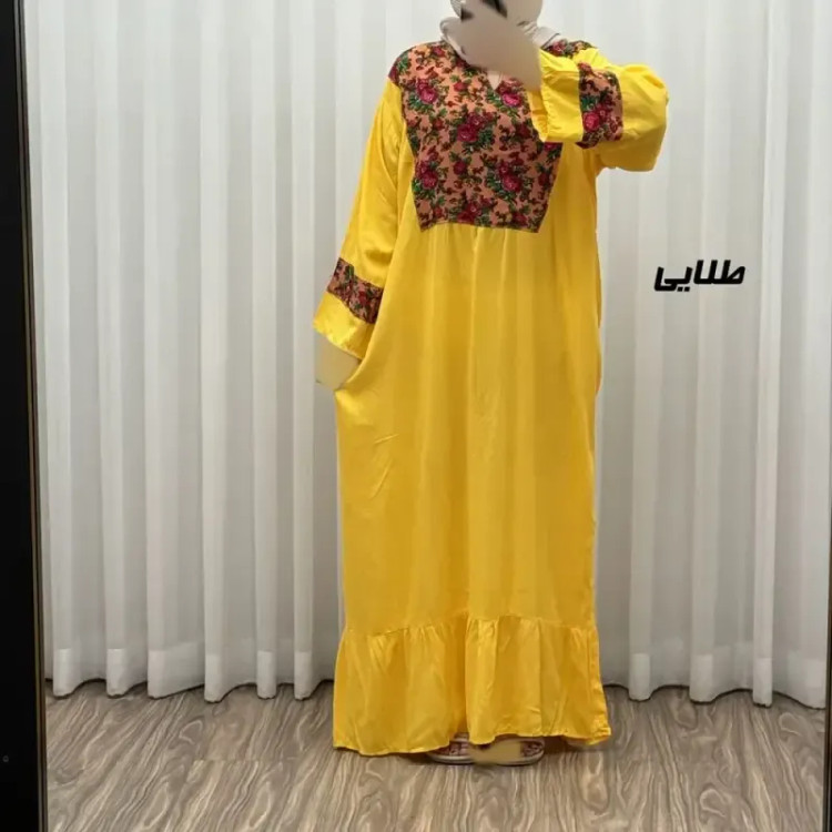 پیراهن نخی زنانه مدل پرنس پانچی فری سایز مناسب تا سایز 50
